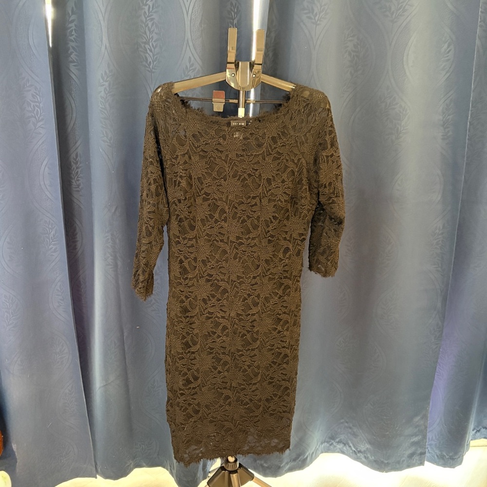 Torrid Black Lace Long Sleeve Dress